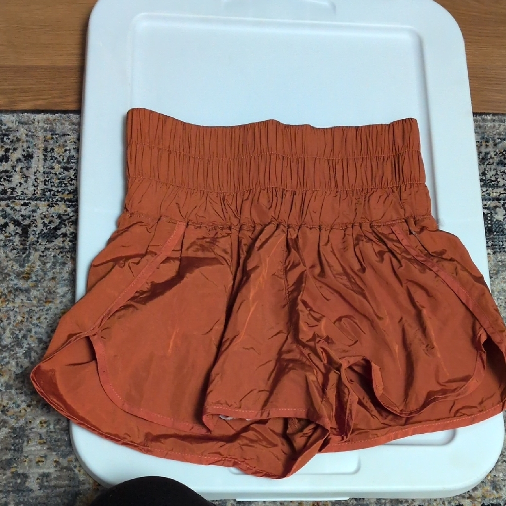 FP Movement by Free People High Waist Orange Shorts